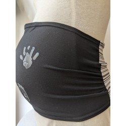 Bandeau de grossesse Noir et blanc Empreintes de bébé