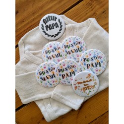 Pour toute la famille, petits cadeaux - badge / Magnet / Miroir / Porte-clé décapsuleur - 8 designs et 5 formats pour votre anno